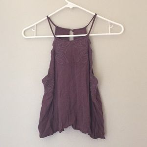 Purple cropped tank